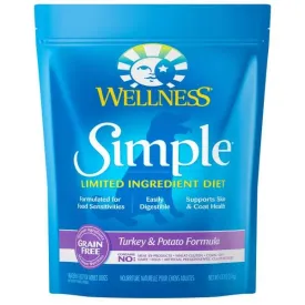 [20% OFF] Wellness Simple Solutions Grain-Free Turkey & Potato Formula Dry Dog Food 26lbs