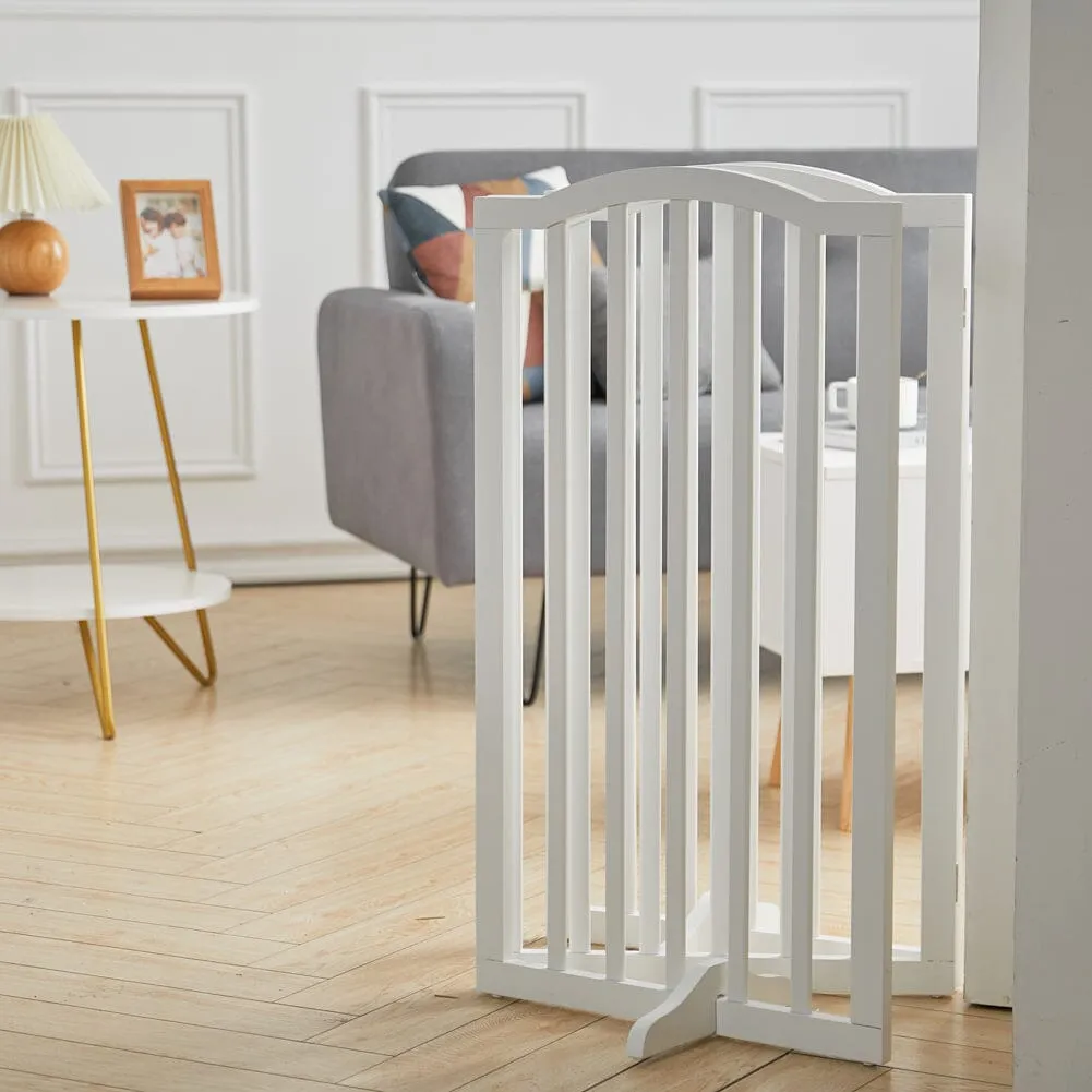 82cm H Foldable Freestanding Pet Gate 3/4 Panels Safety Fence