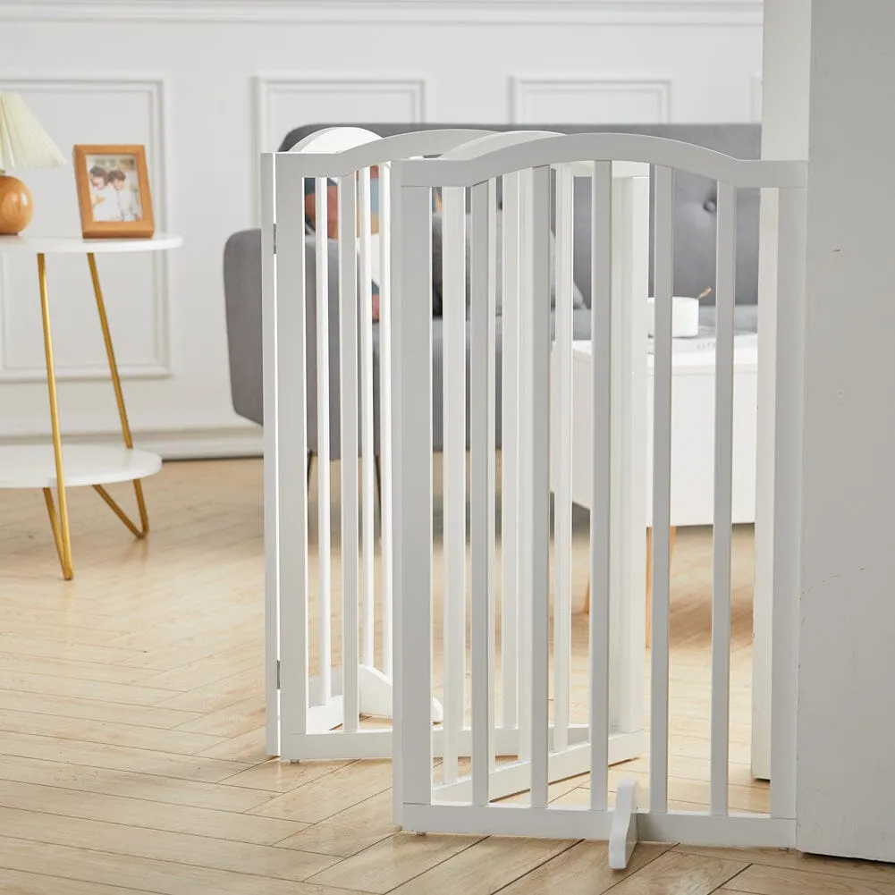 82cm H Foldable Freestanding Pet Gate 3/4 Panels Safety Fence