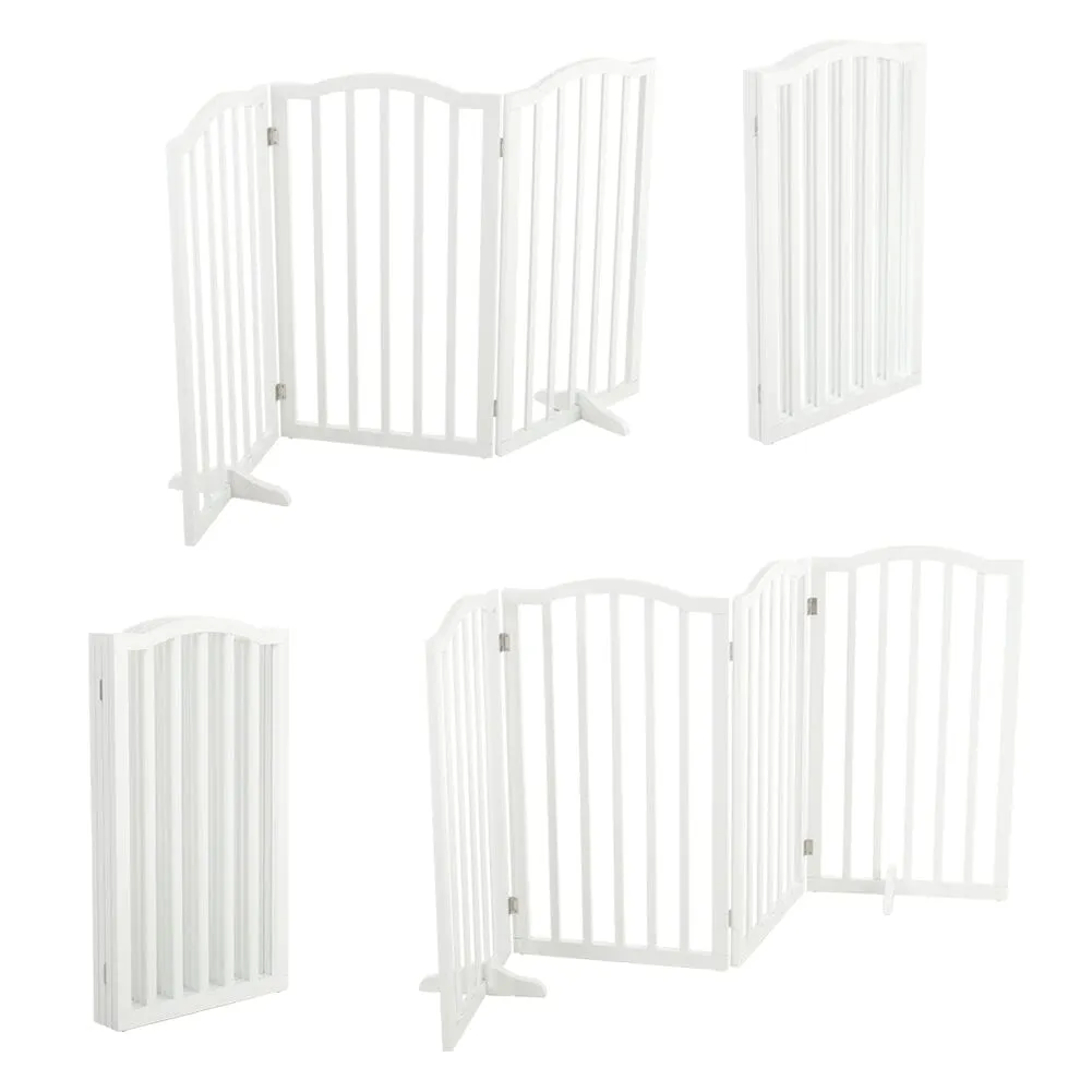 82cm H Foldable Freestanding Pet Gate 3/4 Panels Safety Fence