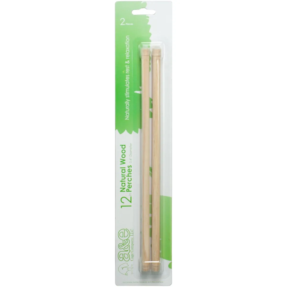 A&E Natural Wooden Replacement Perch 12"x0.4"