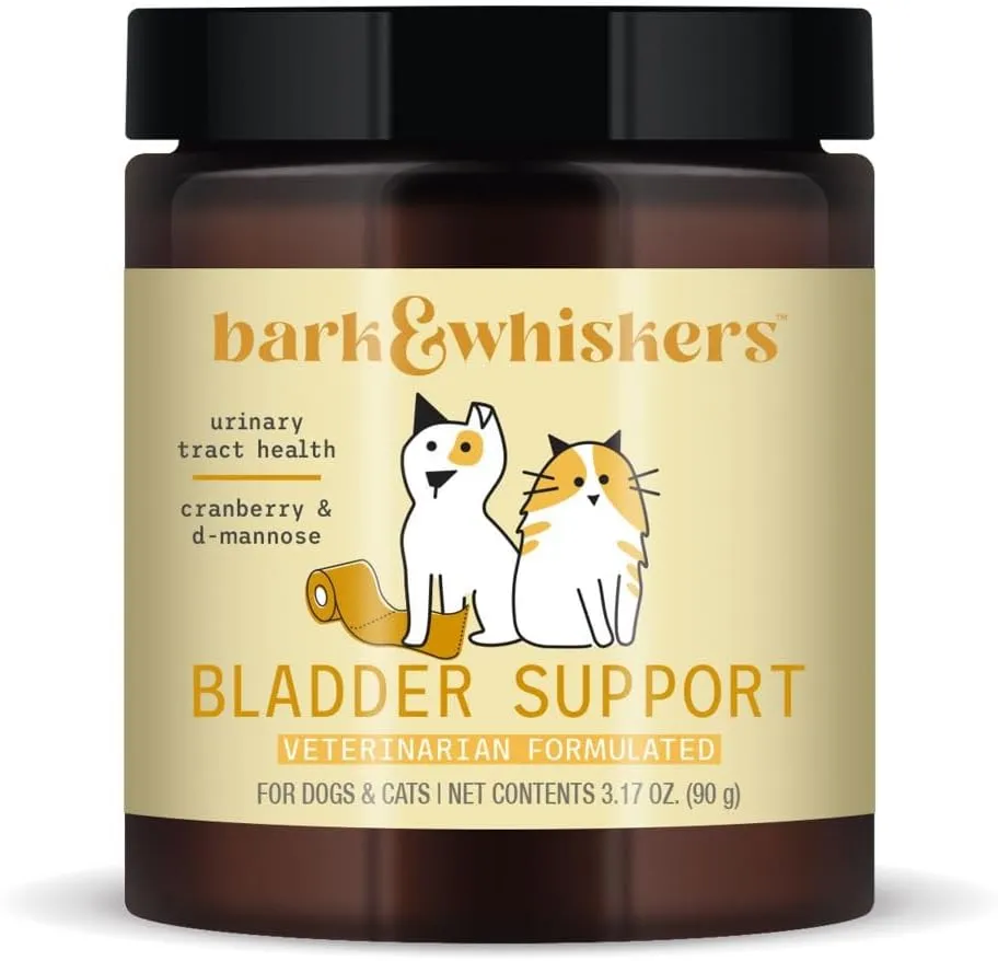 Bark & Whiskers Bladder Support, 3.17 Oz. (90 g), 90 Scoops, Supports Urinary Tract Health, with Cranbery & D-Mannose, Vet Formulated, Non-GMO, Dr. Mercola