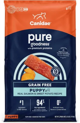 Canidae Pure Grain Free Dry Puppy Food, Real Salmon & Sweet Potato, 22 lbs.