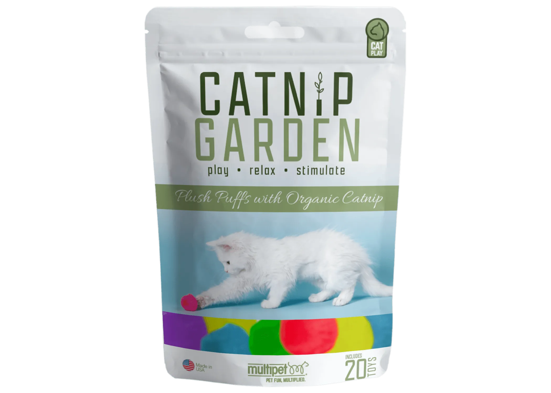 Catnip Garden - Plush Puffs with Organic Catnip