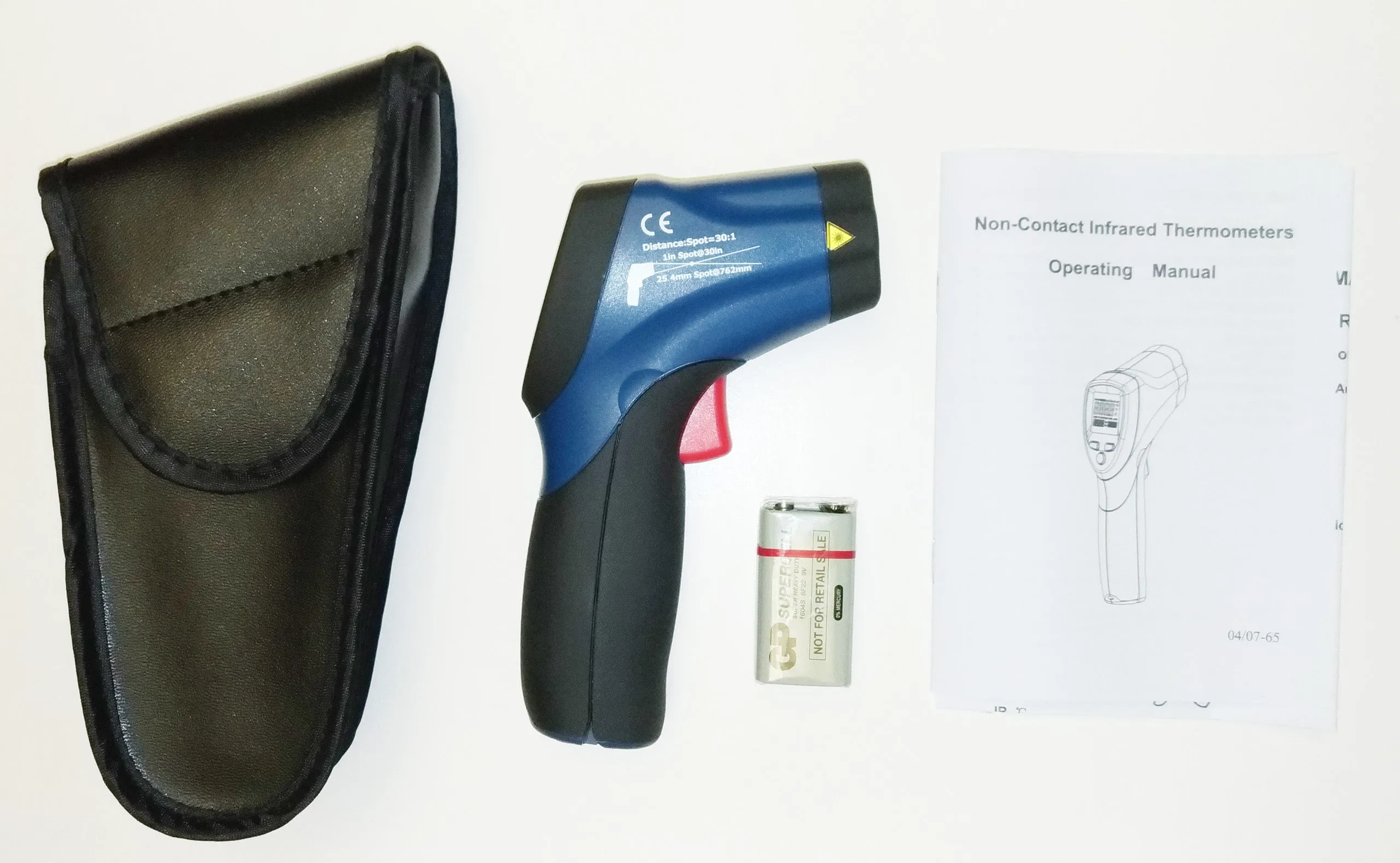 CEM DT-8865 Non-contact IR Thermometer Gun with Dual Laser up to 1832 Deg F, 1000 Deg C 30:1 D/S Ratio