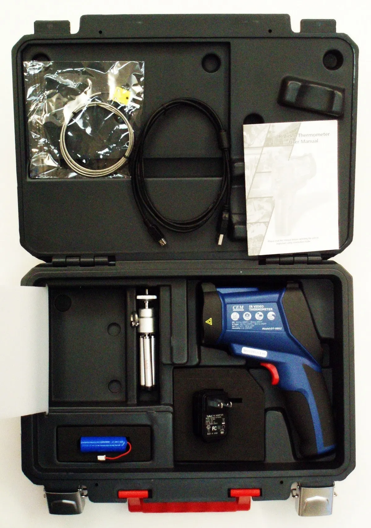 CEM DT-9862 Professional 50:1 IR Dual Laser Video Thermometer up to 3992 F with Camera and USB Port