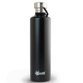 Cheeki 1 Litre Stainless Steel Water Bottle - Matte Black