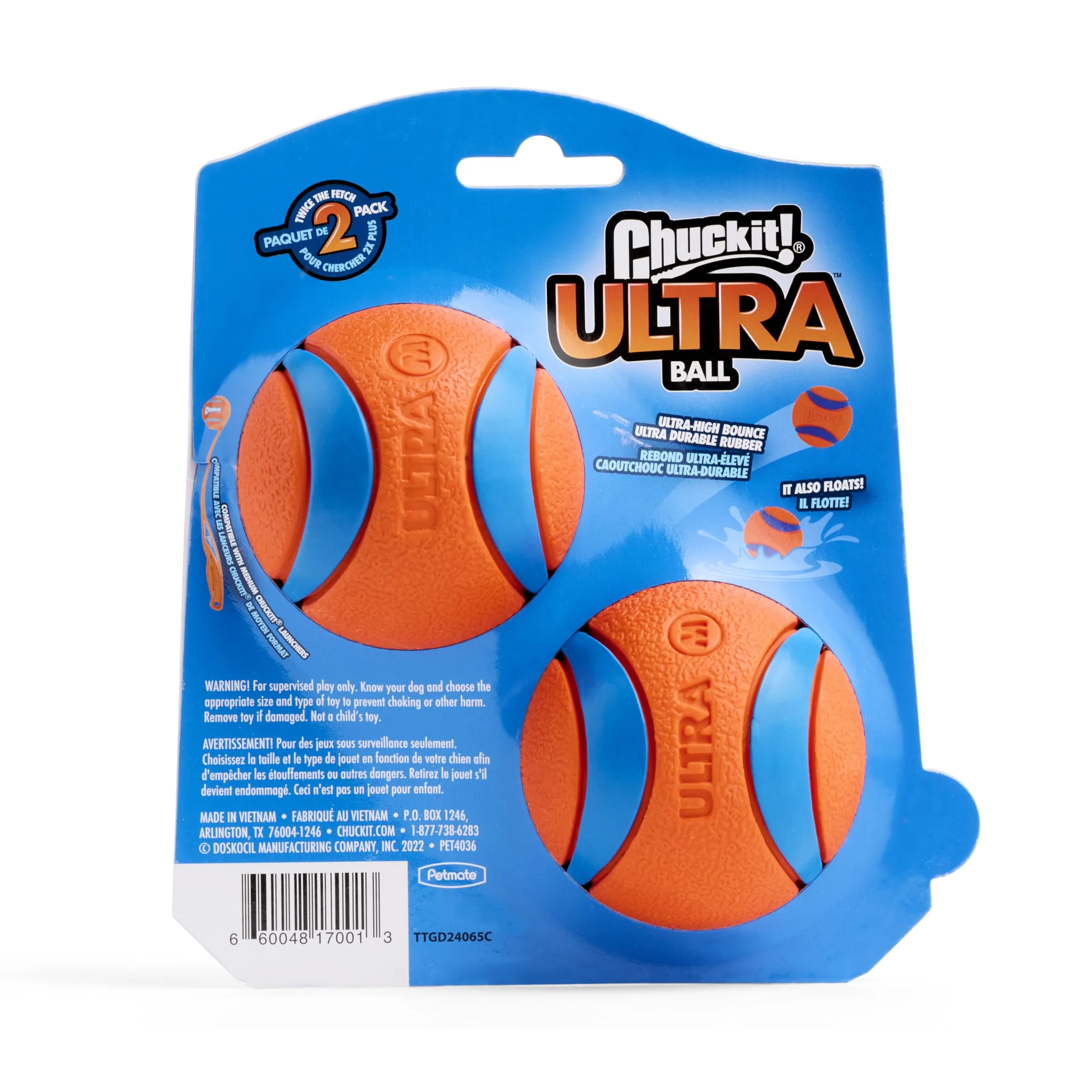 Chuckit! Ultra Ball, Medium (2.5 Inch), 2 Count