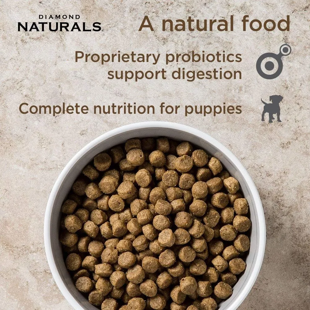 Diamond Naturals Large Breed Dry Puppy Food Real Lamb and Rice Protein, Probiotics, Superfoods, Antioxidants and Other Premium Ingredients to Support Health in Growing Puppies 20lb