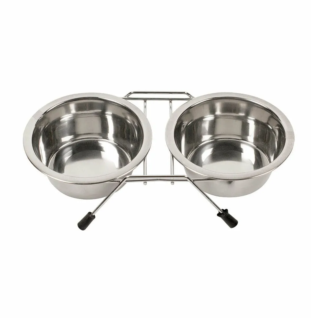 DINNER SET WIRE STAND   BOWLS M - 2xØ16cm silver