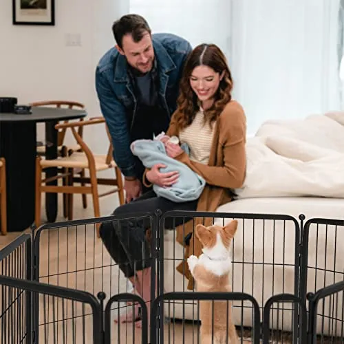 Dog Playpen Designed for Indoor Use, 32" Height for Medium Dogs│Patent Pending