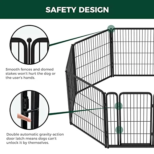 Dog Playpen Designed for Indoor Use, 32" Height for Medium Dogs│Patent Pending