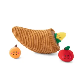 Fall Harvest Burrow Dog Toy - Cornucopia   3 Squeaker Veggies