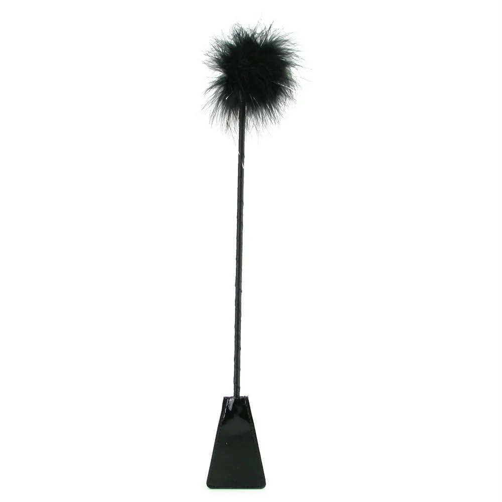 Fetish Fantasy Feather Crop in Black