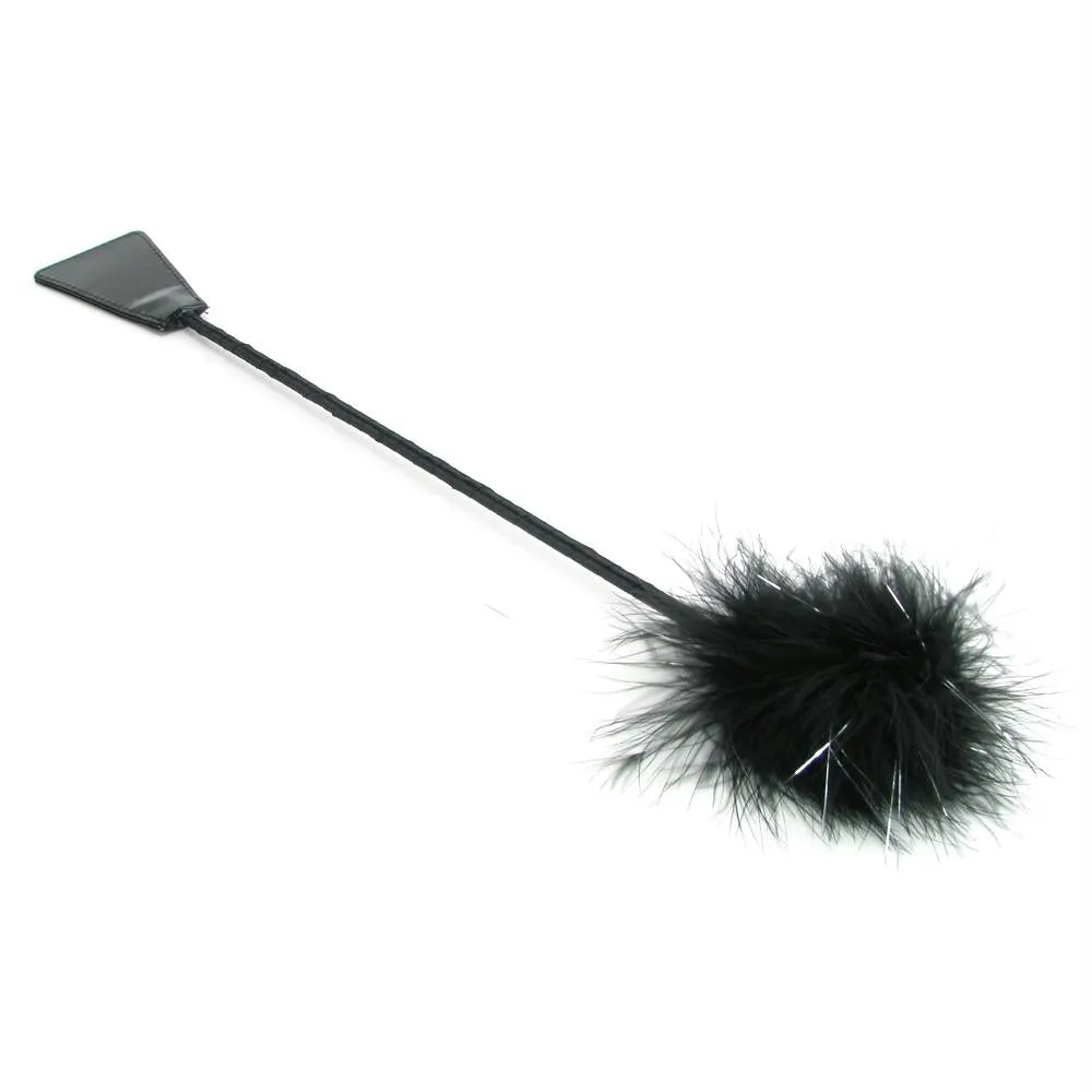 Fetish Fantasy Feather Crop in Black