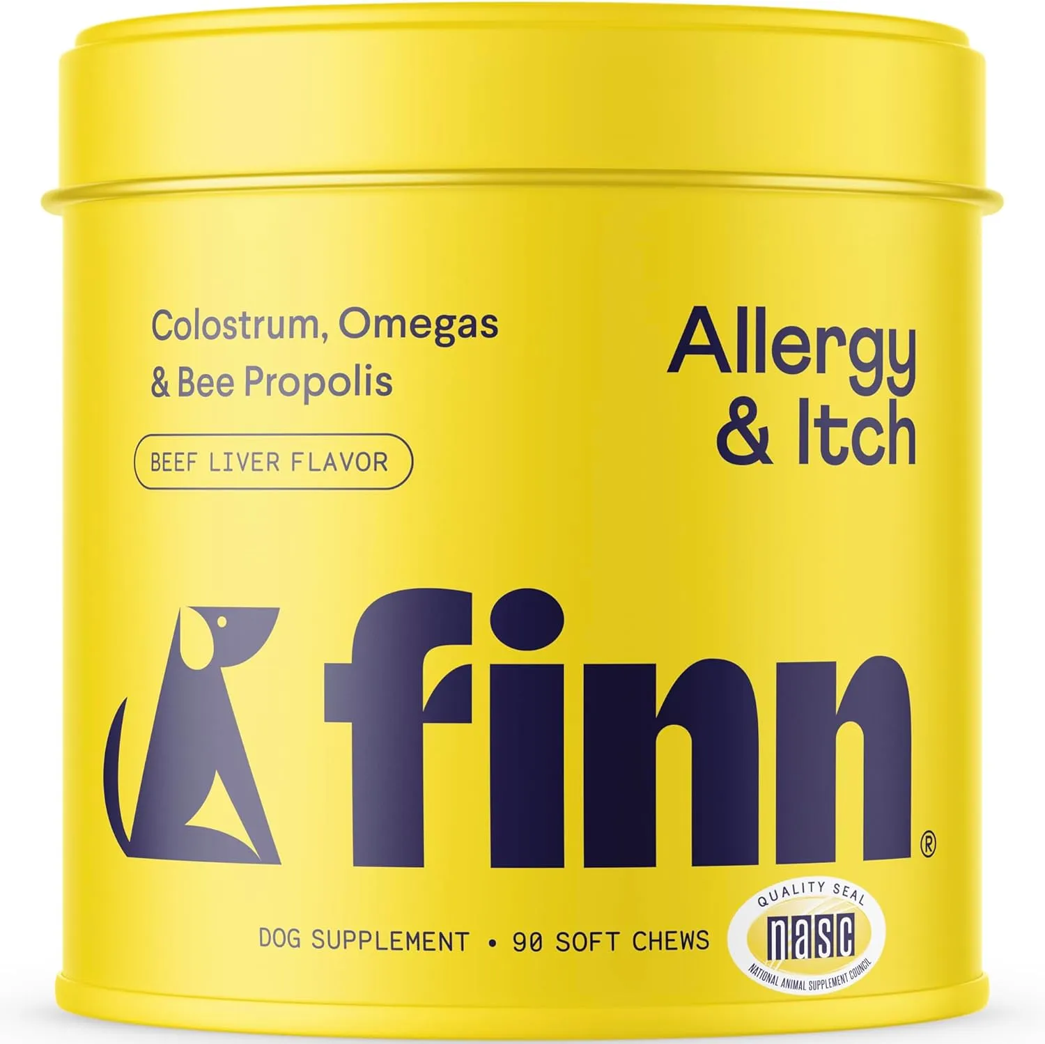 Finn Allergy & Itch for Dogs | Allergy, Itchy Skin & Immune Support w/Bee Propolis   Probiotics | 90 Soft Chews