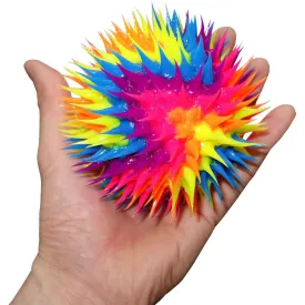 Fluorescent Neon UV Rubber Silicone Bouncy Ball Office Garden Toy Mini Football