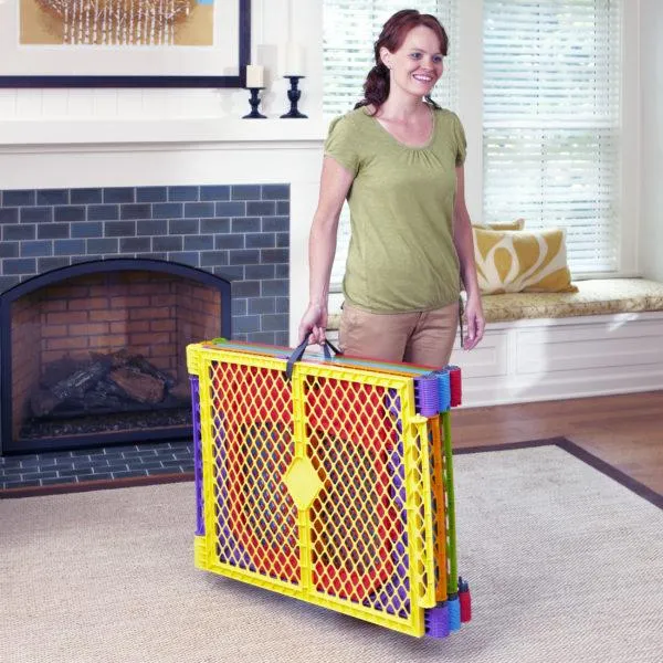 Freestanding 6 Panel Playpen for Pets and Toddlers - North States Superyard Colorplay Ultimate