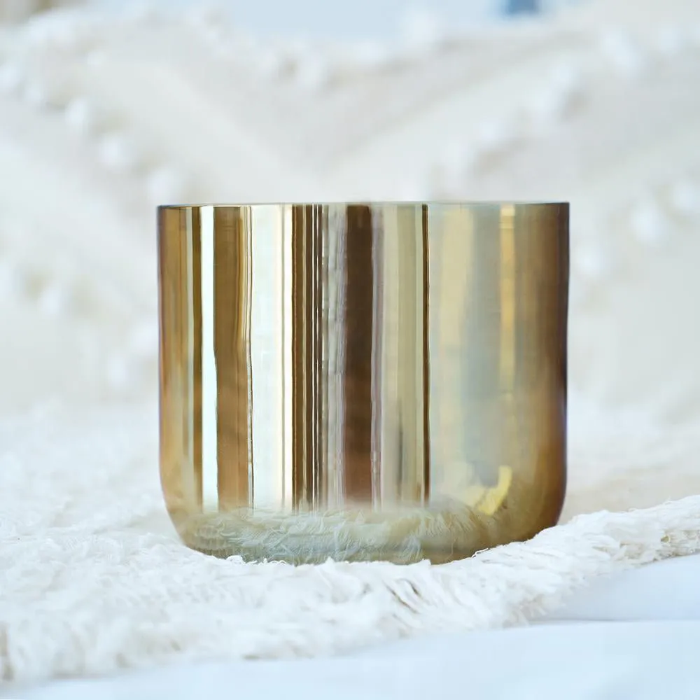 Golden Goddess 6 Inch Gold Crystal Singing Bowl for Meditation and Sound Healing