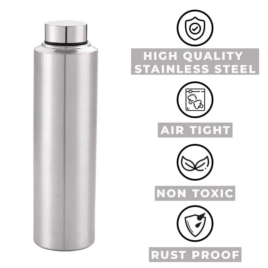 Heart Home Stainless Steel Water Bottle, Set of 4, 1000 ml Each