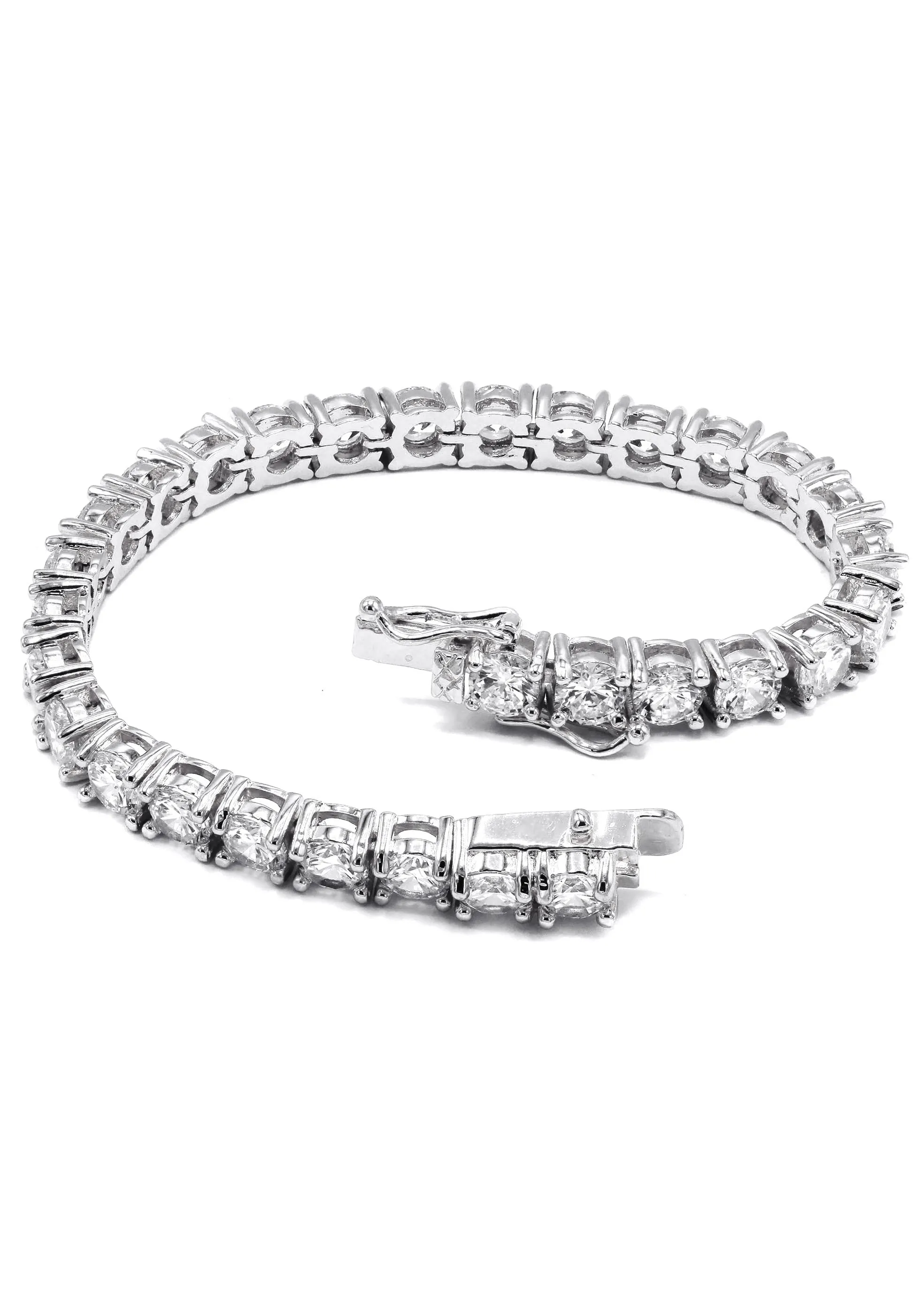 Lab Grown Diamond Tennis Bracelet - 14K White Gold