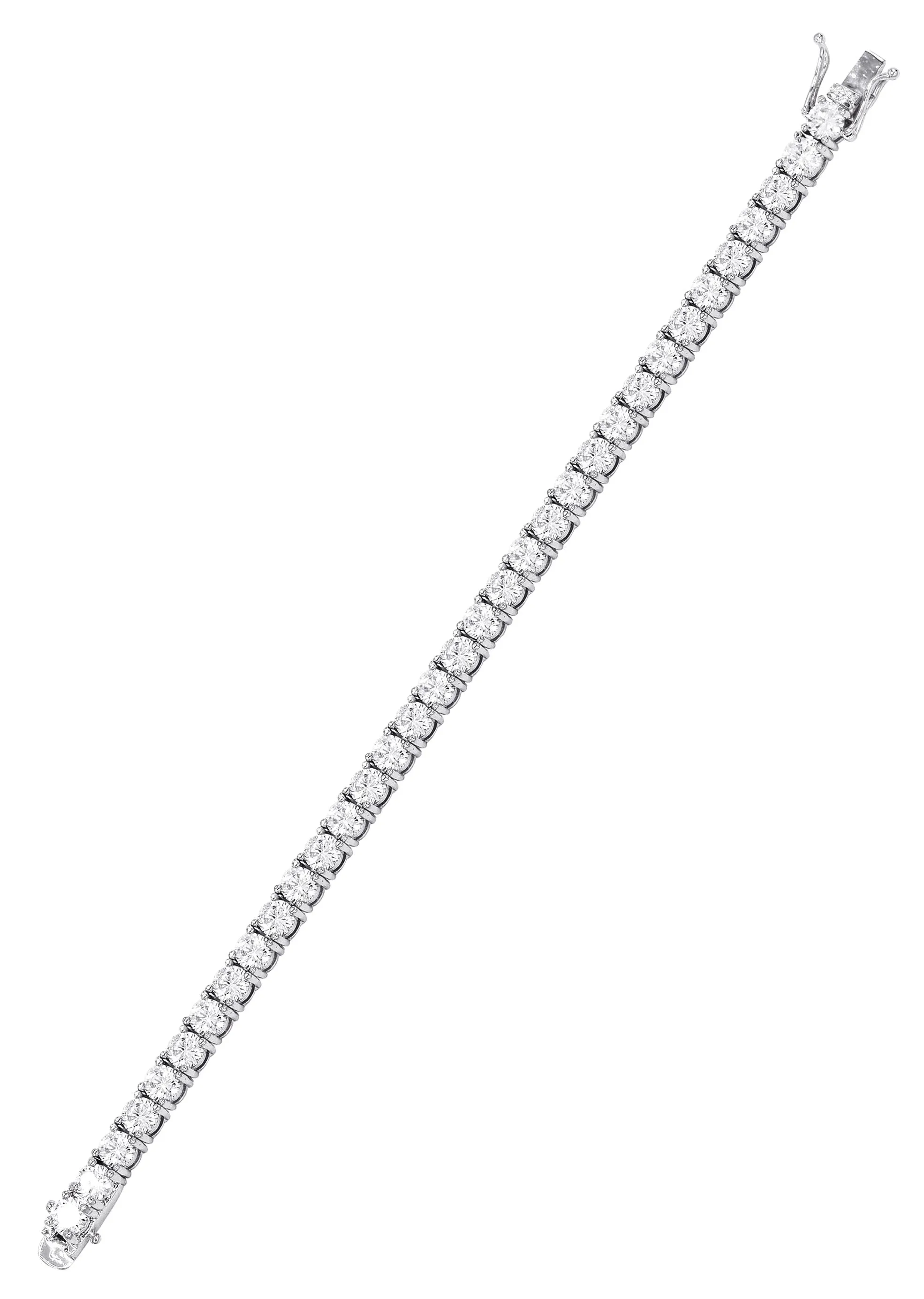 Lab Grown Diamond Tennis Bracelet - 14K White Gold