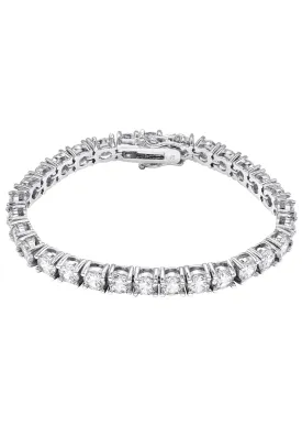 Lab Grown Diamond Tennis Bracelet - 14K White Gold