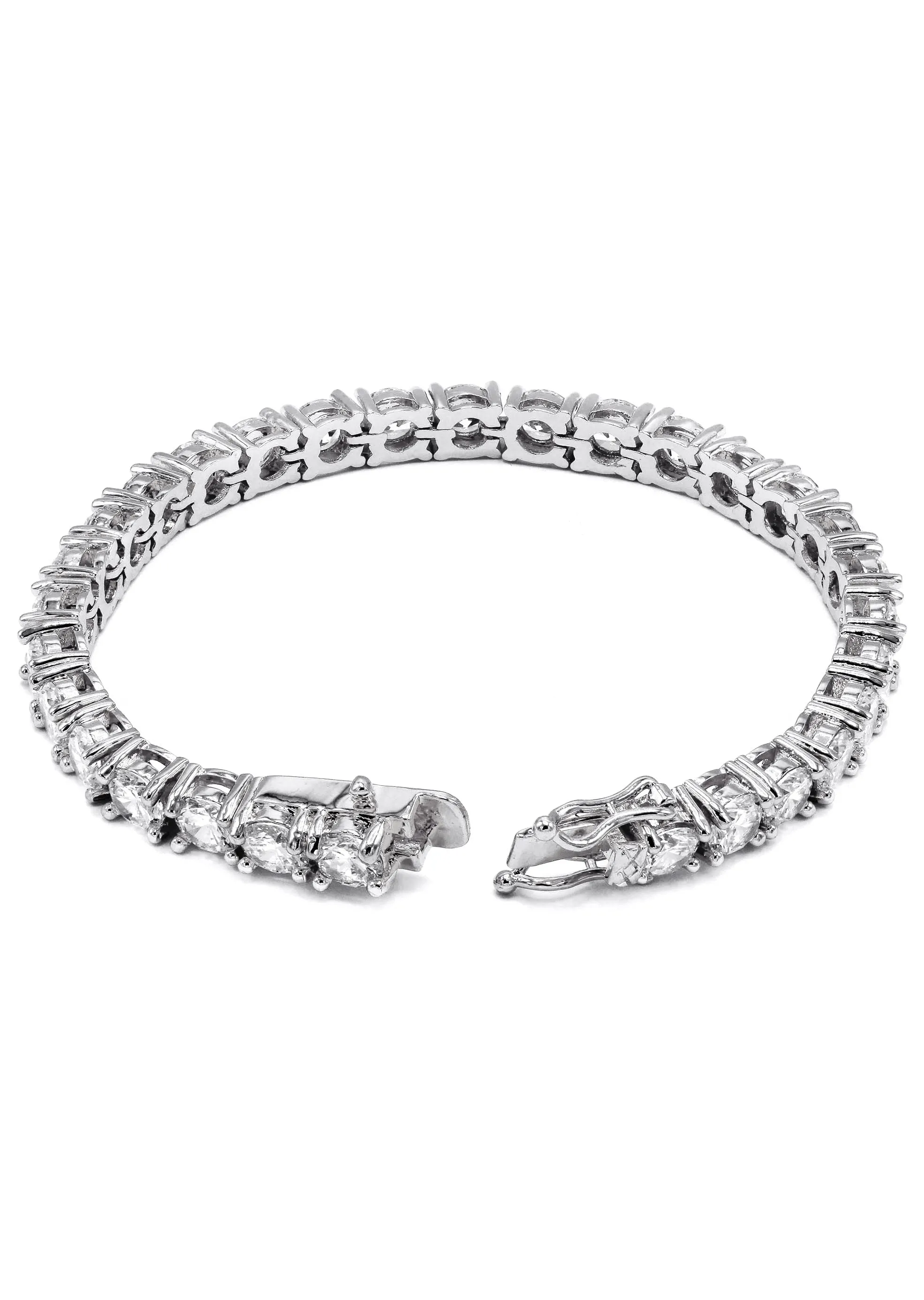 Lab Grown Diamond Tennis Bracelet - 14K White Gold
