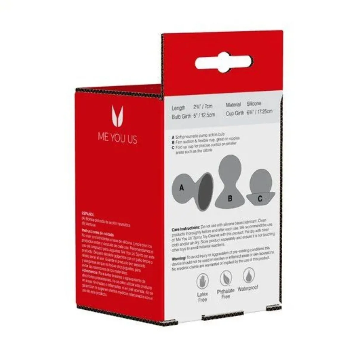 Me You Us Dual Masseuse Nipple Suckers 2 Pack Silicone Pink