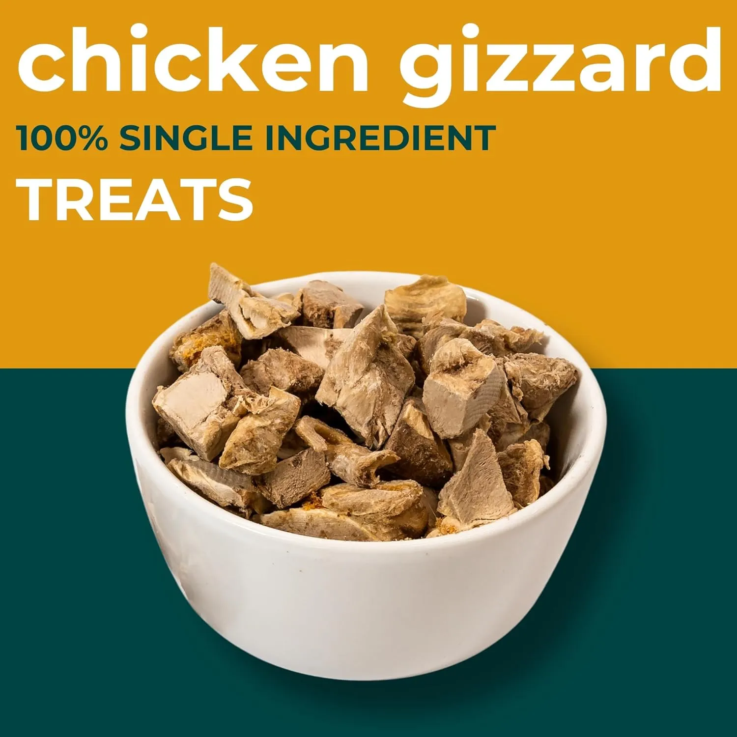 Momentum Carnivore Nutrition Freeze-Dried Chicken Gizzard Cat Treats  Single-Ingredient, All-Natural, Grain-Free Treats  1.9 oz Bag