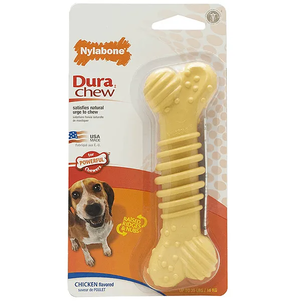 Nylabone Dura Chew Textured Bone Chicken Flavour - Wolf