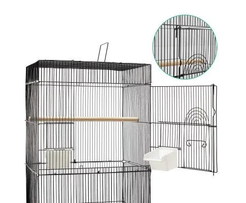 Pet Bird Cage Black Medium