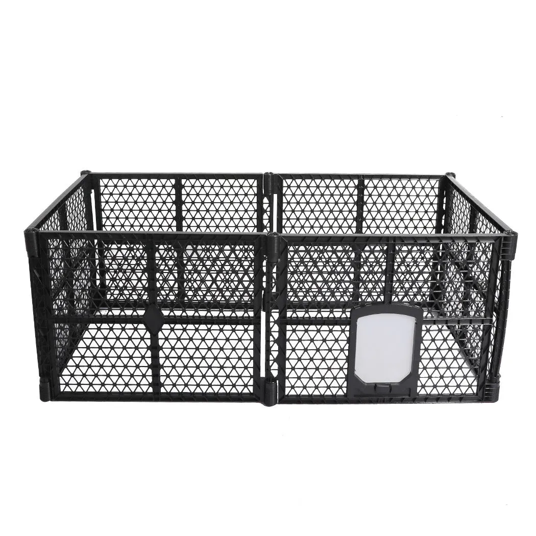 Pet Playpen Foldable Portable Dog Play Pens Plastic Garden Outdoor - 6 Panels