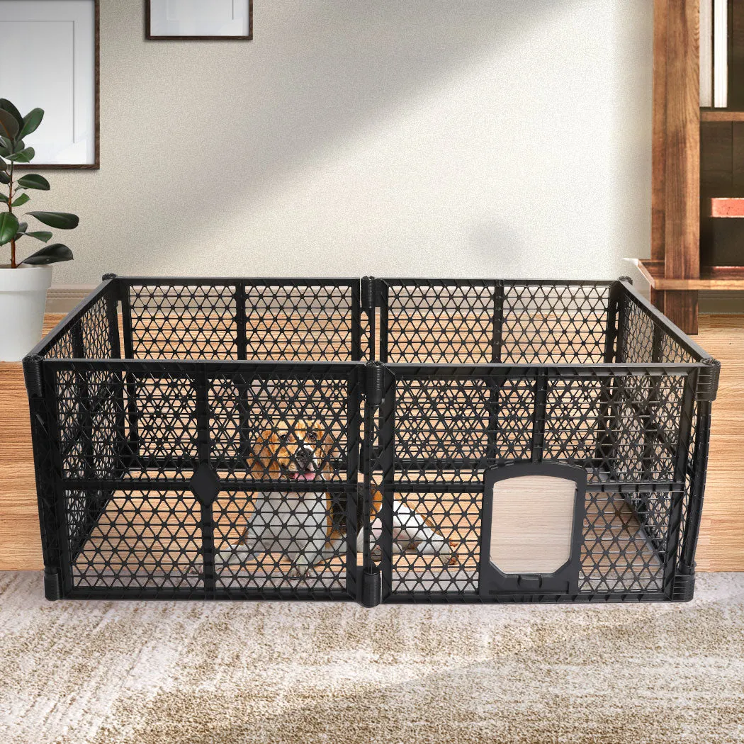 Pet Playpen Foldable Portable Dog Play Pens Plastic Garden Outdoor - 6 Panels