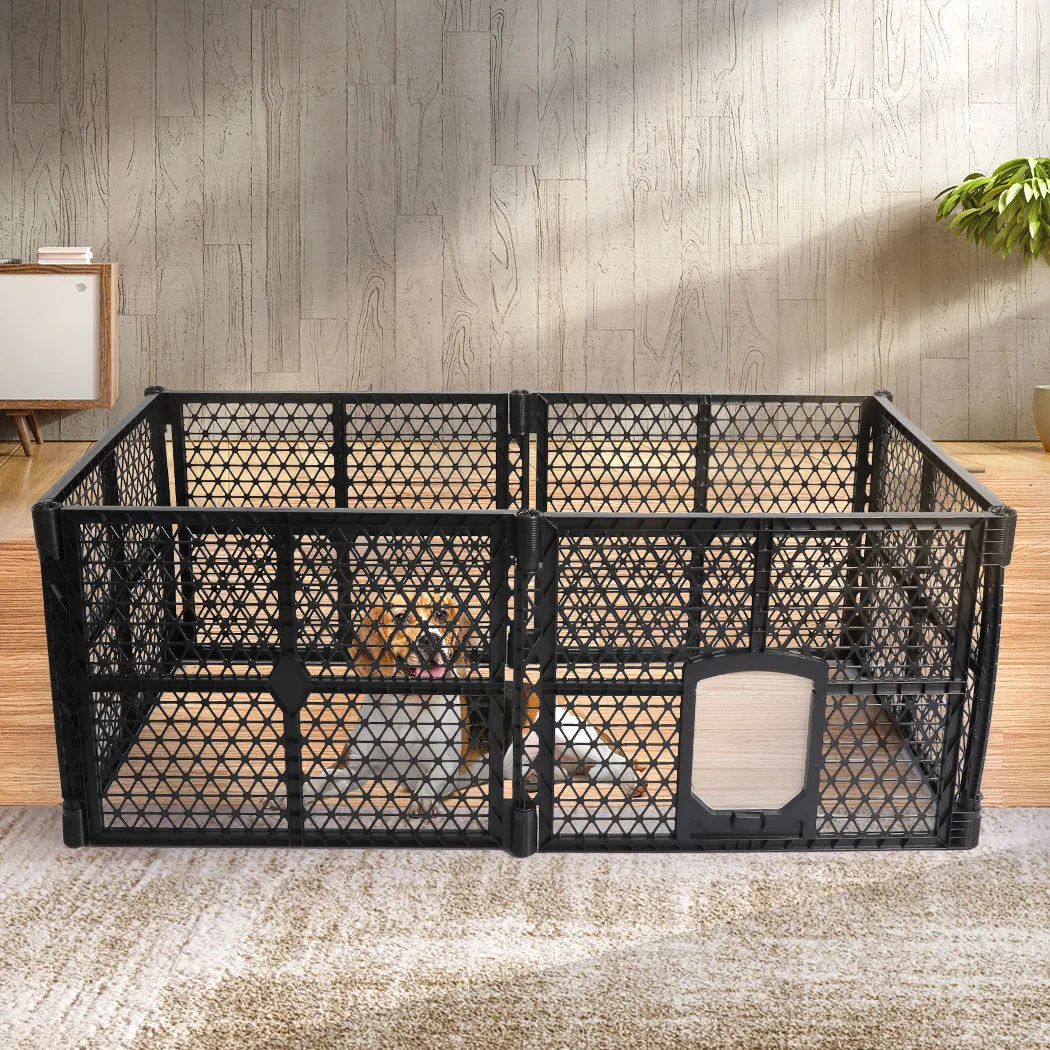 Pet Playpen Foldable Portable Dog Play Pens Plastic Garden Outdoor - 6 Panels