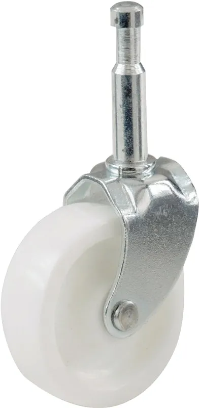 Shepherd Hardware 9055 Swivel Caster, 1-5/8 in Dia Wheel, Plastic Wheel, White, 50 lb :PK  4: QUANTITY: 6