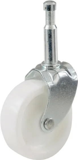 Shepherd Hardware 9055 Swivel Caster, 1-5/8 in Dia Wheel, Plastic Wheel, White, 50 lb :PK  4: QUANTITY: 6