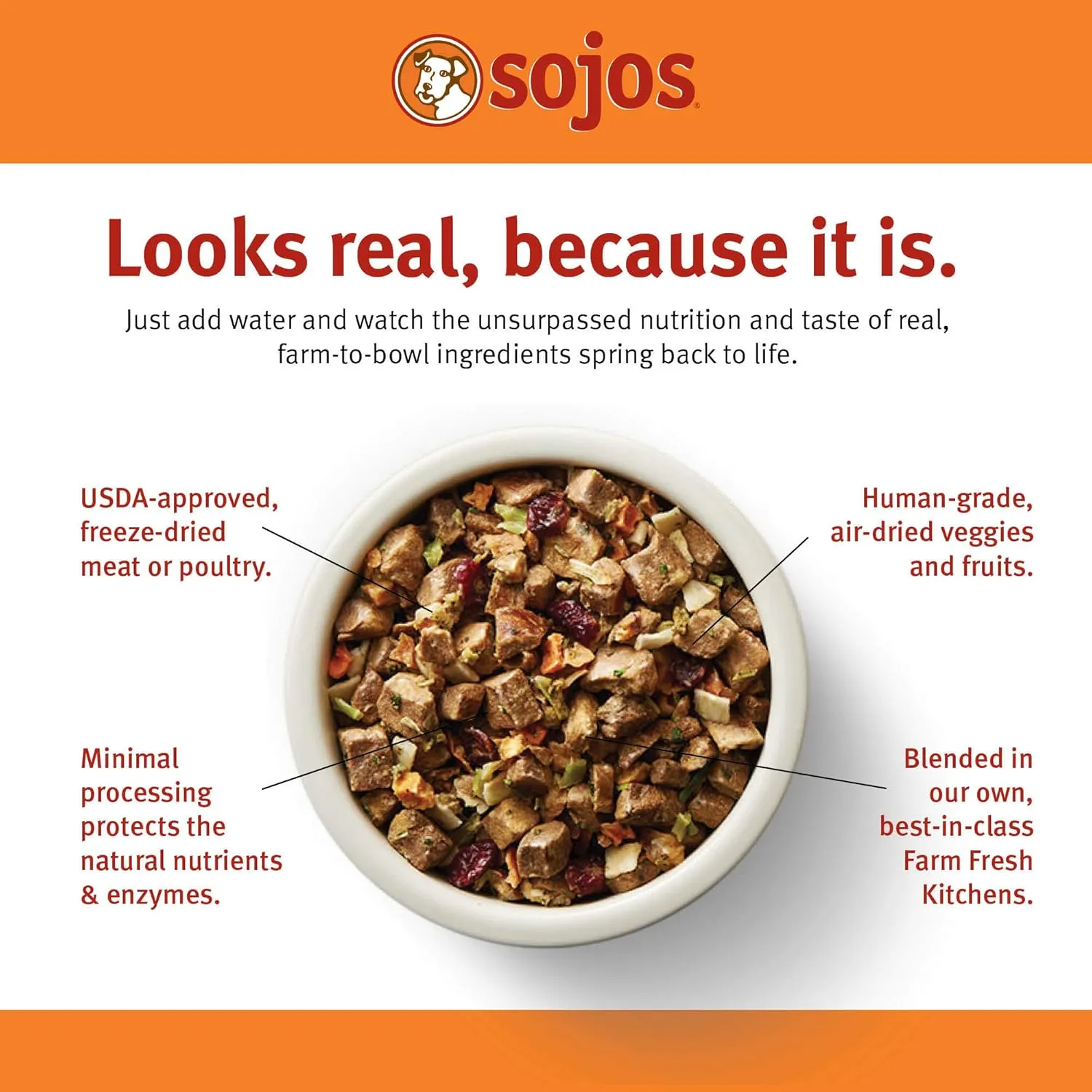 Sojos Complete Chicken Recipe Dehydrated Dog Food, 1.75 lb