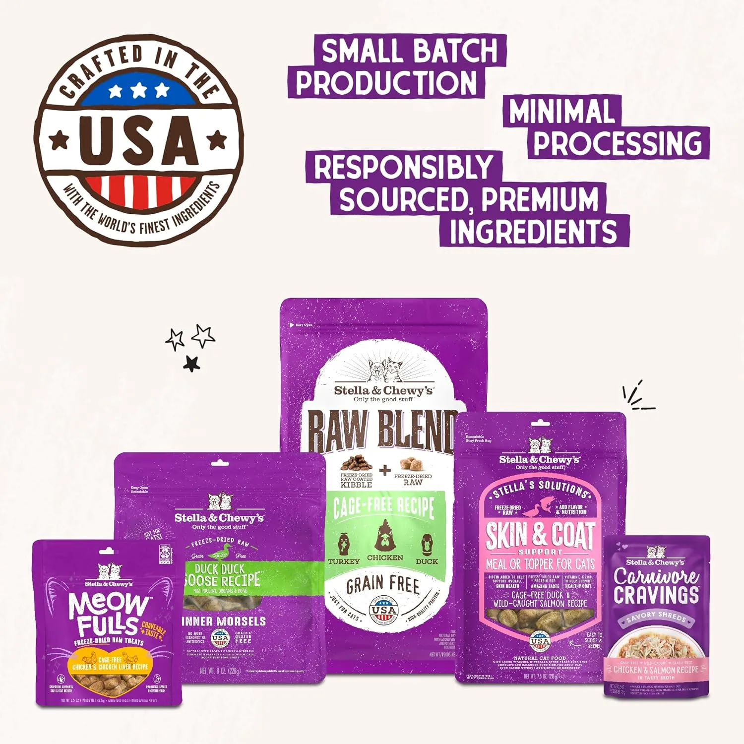 Stella & Chewy's Freeze-Dried Raw Cat Dinner Morsels - Premium Rabbit Recipe with 98% Responsibly-Sourced Meat & Organs - Natural Grain-Free Cat & Kitten Food - Made in USA - 3.5 oz