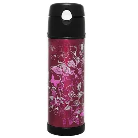 Thermos Insulated Stainless Steel Water Bottles 530ml - Floral Magenta