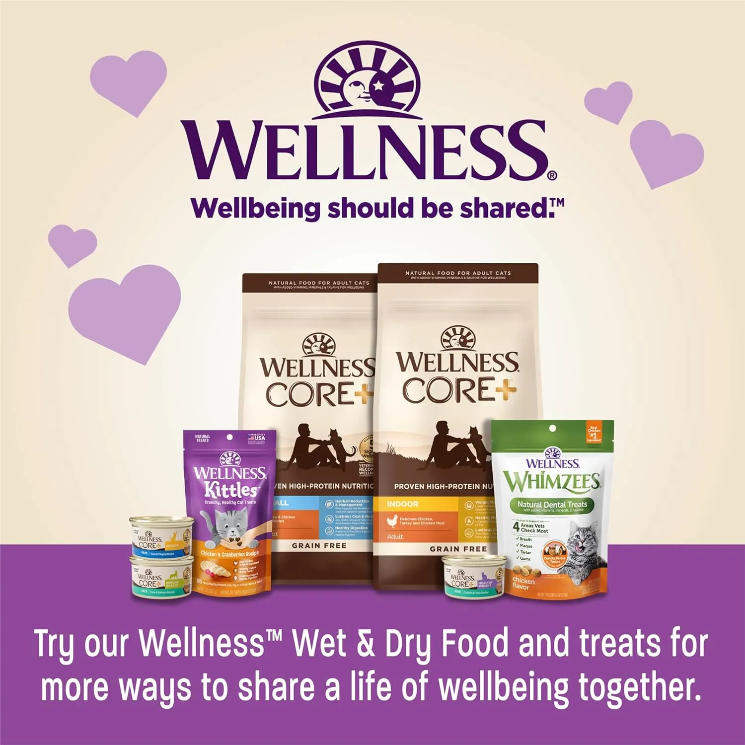 Wellness Kittles Crunchy Natural Grain Free Cat Treats, Salmon & Cranberries Recipe, All Life Stages, 6-Ounce Bag