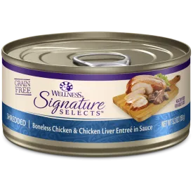 Wellness Signature Selects Grain Free Natural White Meat Chicken and Chicken Liver Entree in Sauce Wet Canned Cat Food