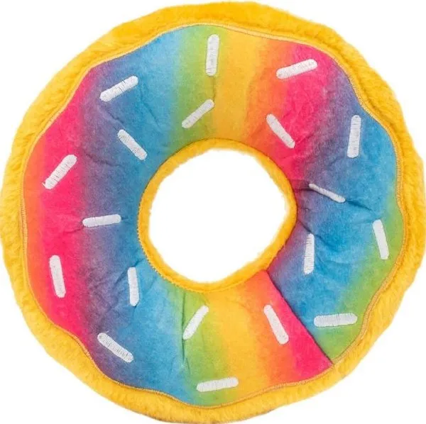 Zippy Paws Jumbo Rainbow Donutz Dog Toy