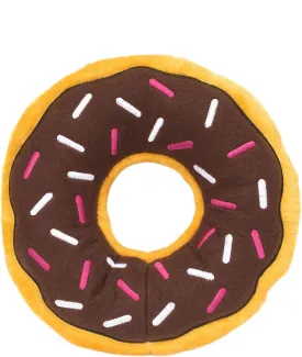 ZippyPaws Donutz - Stuffed Dog Toys to Keep Them Busy, For Medium and Large Dogs, Squeaky Pet Toy for Boredom, Chew Toy with Stuffing, Soft Plush Puppy Products, Funny Food Toy - Jumbo Chocolate Donut