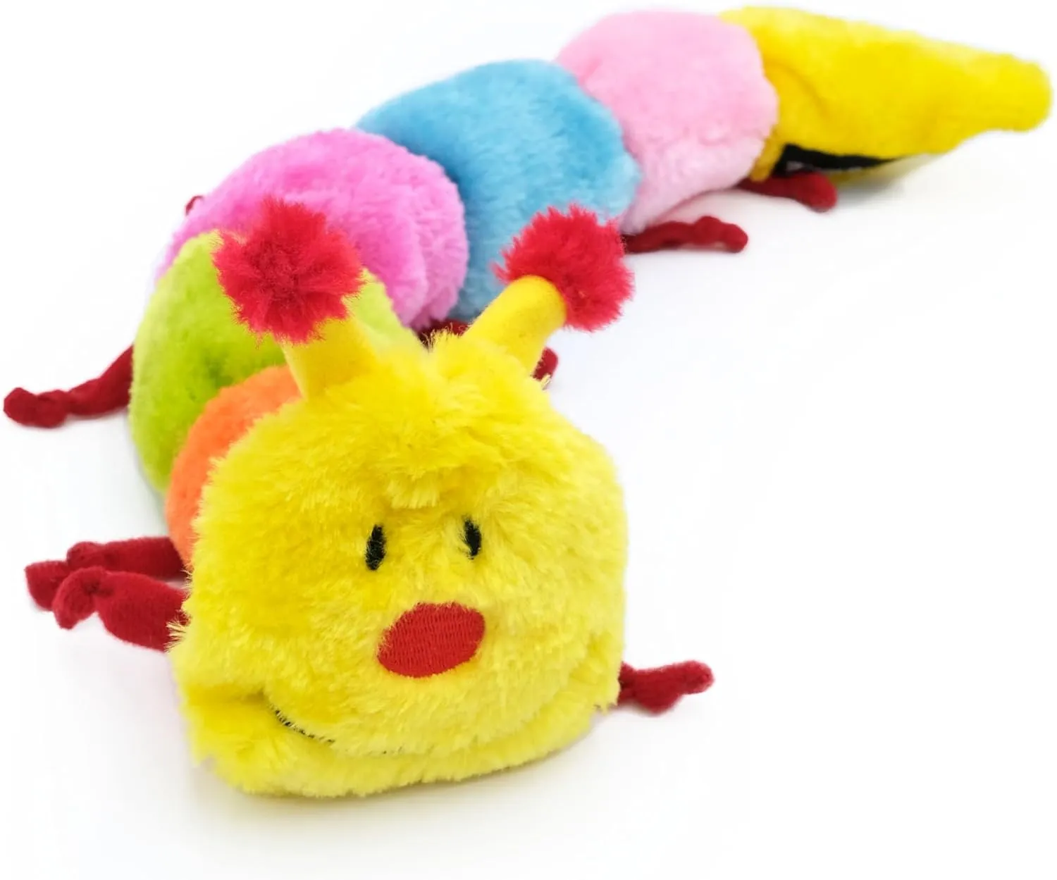 ZippyPaws Large Caterpillar - Dog Toys to Keep Them Busy, for Medium and Large Dogs, Squeaky Pet Toy for Boredom, Stuffed Chew Toy, Soft Plush Puppy Products, 7 Round Squeakers - 20"