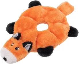 ZippyPaws Loopy - No Stuffing Dog Toys to Keep Them Busy, for Small, Medium, & Large Dogs, Squeaky Pet Toy for Boredom, Unstuffed Chew Toy, Soft Plush Puppy Products, Fox - 10"