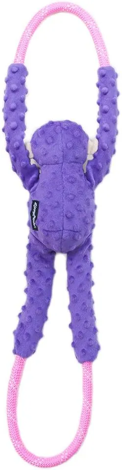 ZippyPaws - RopeTugz Purple Monkey Dog Toy - Durable Rope, Squeaky Chew Toy, Perfect for Tug of War, Suitable for Small, Medium, and Large Breeds - Machine Washable