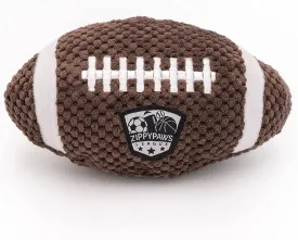 ZippyPaws SportsBallz - Plush Football Dog Toy, Soft Squeaky Balls for Dogs, Indoor & Outdoor Puppy Fetch Toys for Small, Medium, & Large Dogs, Stuffed Plushie Play Toy Balls for Puppies