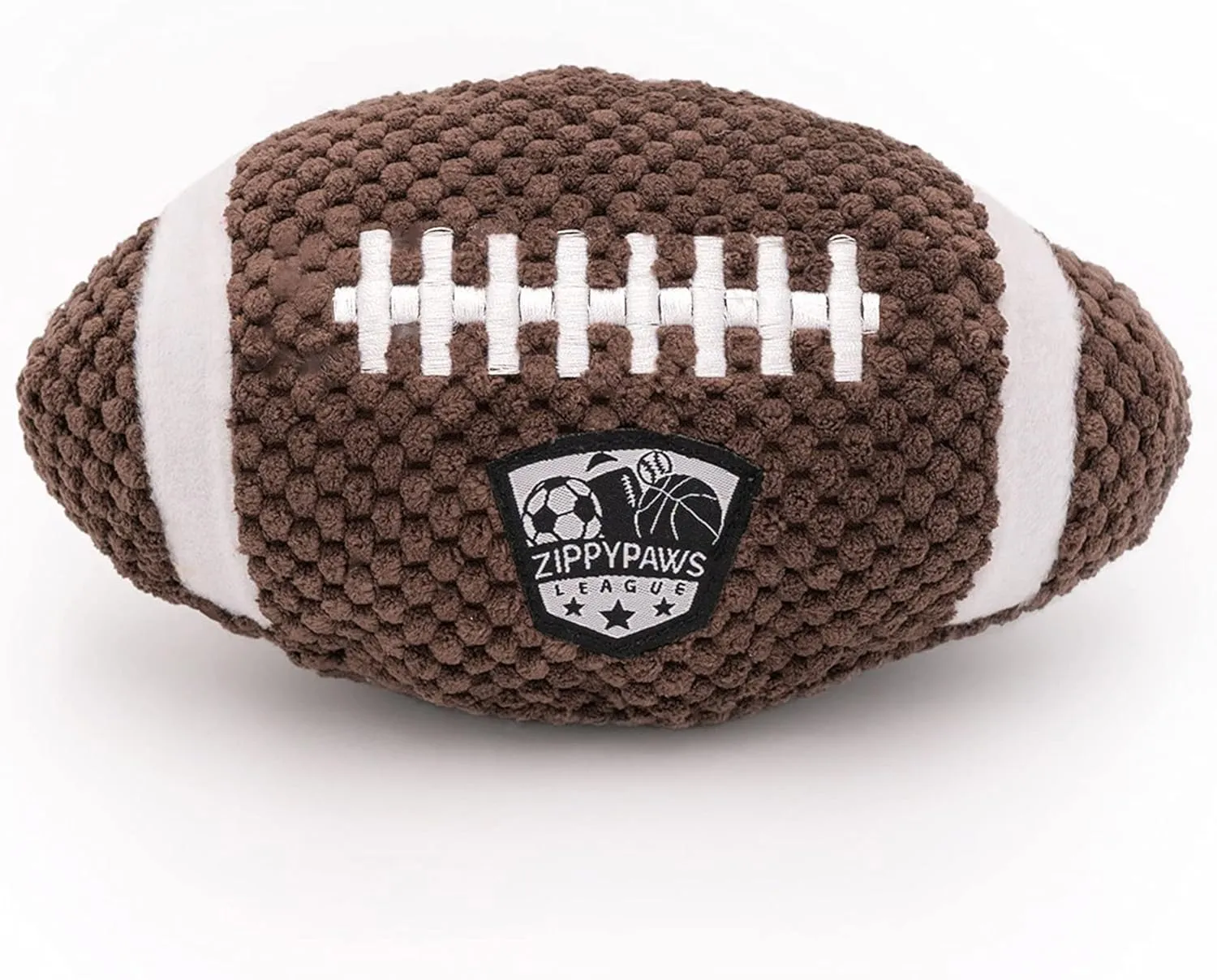 ZippyPaws SportsBallz - Plush Football Dog Toy, Soft Squeaky Balls for Dogs, Indoor & Outdoor Puppy Fetch Toys for Small, Medium, & Large Dogs, Stuffed Plushie Play Toy Balls for Puppies