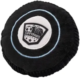 ZippyPaws SportsBallz - Plush Hockey Puck Dog Toy, Soft Squeaky Balls for Dogs, Indoor & Outdoor Puppy Fetch Toys for Small, Medium, & Large Dogs, Stuffed Plushie Play Toy Balls for Puppies